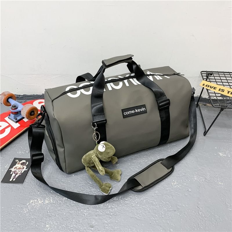 Men Casual Athleisure Letter Print Dry And Wet Separation Oxford Duffle Bags