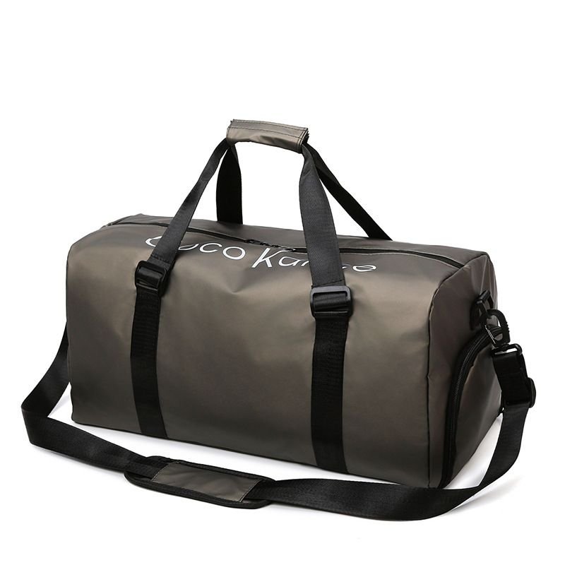 Men Casual Athleisure Letter Print Dry And Wet Separation Oxford Duffle Bags
