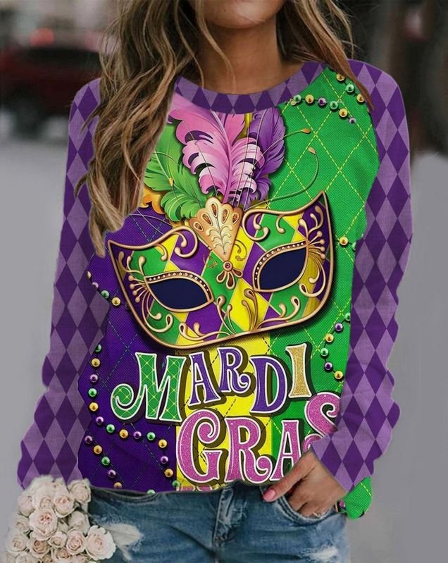 Mardi Gras Carnival Crewneck Sweatshirt