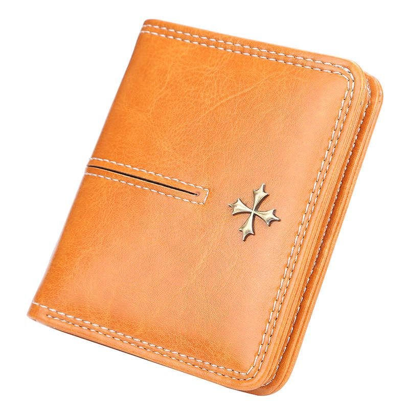 Woman Solid Color Mini Bifold Wallet